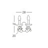 3234.62.3.WKPT/AQ70 - Kolarz Настенный светильник, серия CARMEN 2